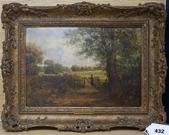 George Dodgson Callow (1829-1879), oil on board, The Path by the Wood, signed and dated 1854, 20 x 29.5cm